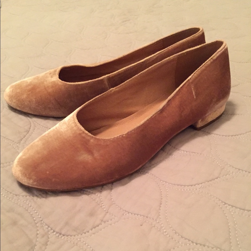 Madewell Pink Velour Flats